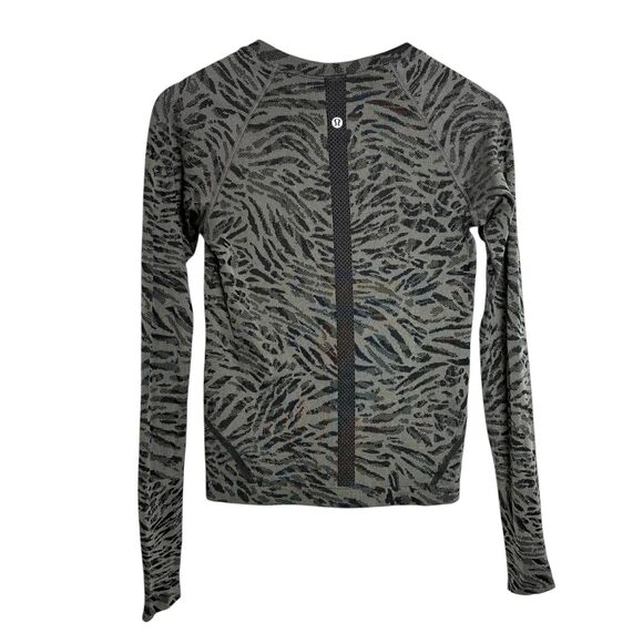 Lululemon Swiftly Tech Long Sleeve Shirt 2.0 *Race *Primal Clash Black/Gull Grey - Picture 4 of 9
